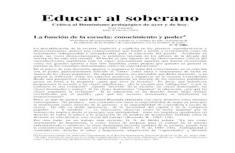 Tamarit, José  - Educar al soberano -  Crítica al Iluminismo pedagógico de ayer y de hoy.