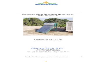 Solar Geyser Installation Manual