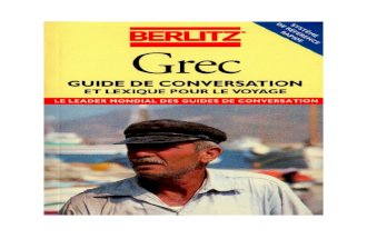 Berlitz Grec Guide de Conversation Et Lexique Pour Le Voyage