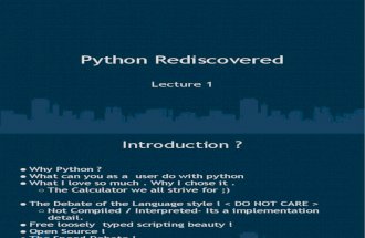 Python Rediscovered