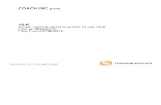 Coach Inc 2011 annual report