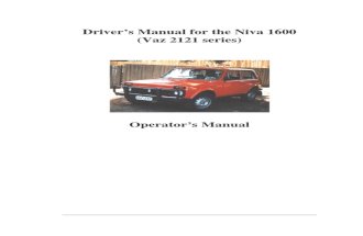 Lada Niva 1600 Owners Manual1600