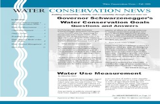 Fall 2008 California Water Conservation News