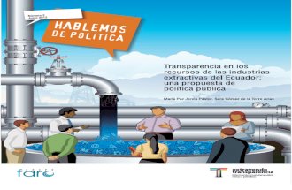 Transparencia en los recursos de las industrias extractivas del Ecuador: Una propuesta de política pública