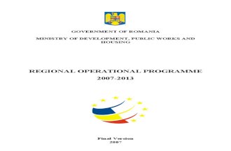 Regional Operational Programme-Romania 2007-2013- Version2007