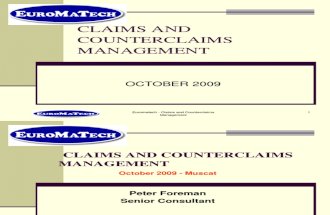 2. Claims and Counterclaims Management