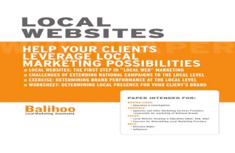 Local Websites: Help Your Clients Leverage Local Marketing Possibilities