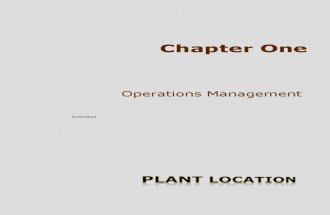 Chapter I- Operations Management