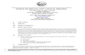 Special City Council Meeting 17 May 2012 Ocr Document