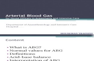 Arterial Blood Gas for HO