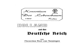 Florentine Rost van Tonningen - Holland und das Deutsche Reich. Drei Reden  von Frau Florentine Rost van Tonningen