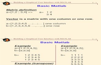 Basic Matlab and Gui