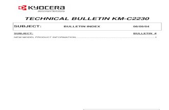 Fiery X3e KYOCERA KM-C2230 Buletin Technic