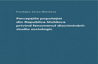Percepţiile populaţiei din Republica Moldova privind fenomenul discriminării: studiu sociologic