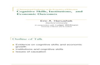Cognitive Skills Institutions and Economc Outcomes