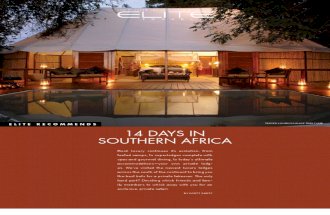 14 Days Southern Africa Itinerary - Elite Traveler