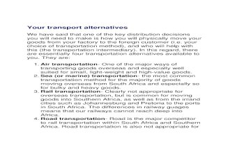 Hysical Distribution and Transportation Alternatives