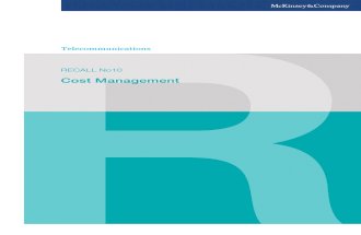 McKinsey Telecoms. RECALL No. 10, 2010 - Cost Management