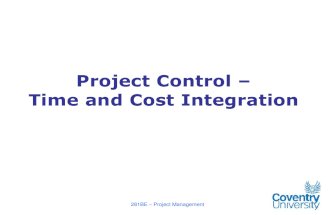 Time and Cost Integration and Control