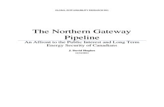Northern Gateway Pipeline Report by David J. Hughes