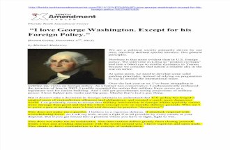 ''I Love George Washington. Except for His Foreign Policy'' -- Michael Maharrey -- Dec 2 '11 -- Florida Tenth Amendment Center