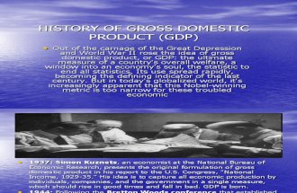 History of Gross Domestic Product (Gdp)