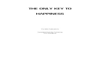 The Only Key to Happiness