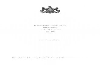 Magisterial District Reestablishment Report