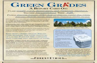 Forest Ethics Green Grades 2011