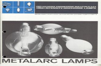 Sylvania Engineering Bulletin - Metalarc Lamps 1977
