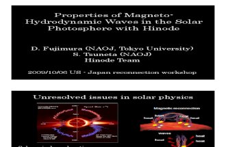 D. Fujimura and S. Tsuneta- Properties of Magneto- Hydrodynamic Waves in the Solar Photosphere with Hinode
