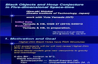 Hisa-aki Shinkai- Black Objects and Hoop Conjecture in Five-dimensional Space-time