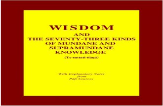 Wisdom and 73 Kinds of Knowledges - Bhikkhu Ñāṇadassana