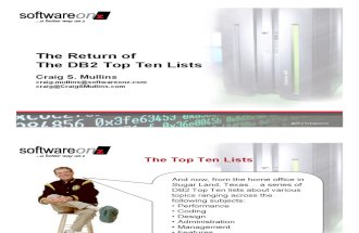 The Return of the DB2 Top Ten Lists