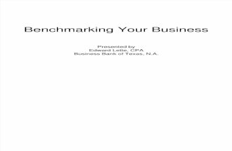 Bench Marking Your Business - CFMA