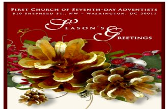 First Church of Seventh-day Adventists 2011 Holiday Bulletin
