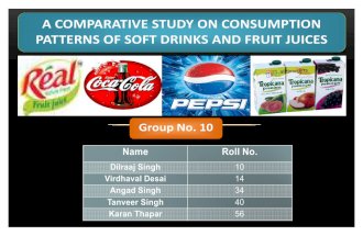 Study of Soft drinks & fruit juices