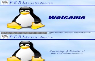 PERL an Introduction
