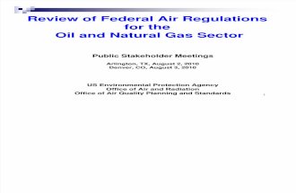 EPA Review of Federal Air Regulations for the Oil and Natural Gas Sector public meetings August 2010