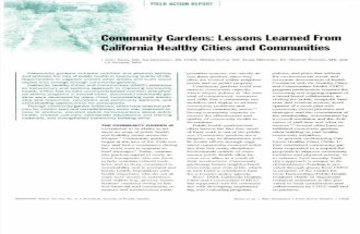 Community Gardens: Lessons Learned From California Healthy Cities and Communities