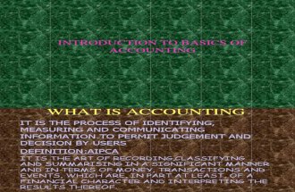 Basics of Accounting - Bridge Course