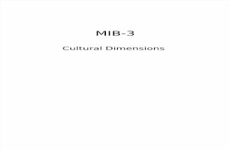 MIB 3 Cultural Dimensions