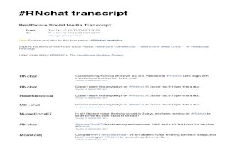 #RNchat Transcript October 13, 2011