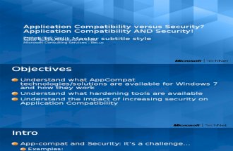 Application Compatibility Versus Security