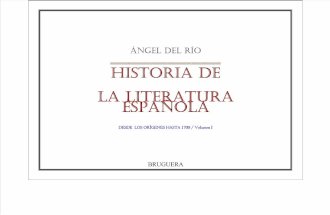 del Río, A. Historia de la Literatura española, Vol. I y II