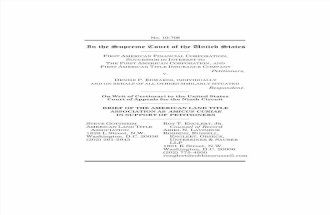 ALTA's Amicus Curiae Brief in Support of First American (Edwards v. First American - U.S. Supreme Court Case)