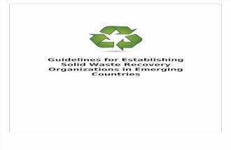 Guidelines for Establishing Solid Waste Recovery Organization Guidelines in Emerging COuntries_DRAFT 2-12-10