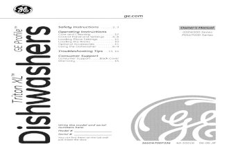GE Dishwasher Customer Manual for GSD6900N10BB