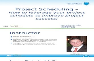 Webcast: Success is in the Schedule – How to Leverage Your Project Schedule to Improve Project Success