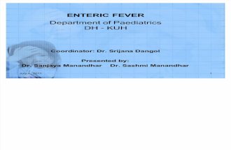 Enteric Fever - Paediatrics